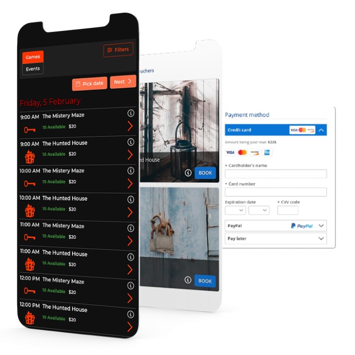 Booking Computer Game Escape Room Booking Software | No commissions. No Consumer Fees.