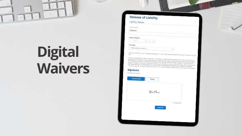 Introducing a new add-on: Digital Waivers for Seamless, Paperless Check-Ins